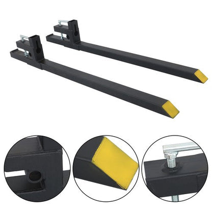 60" Clamp on Pallet Forks 2000lbs for Loader Bucket Skidsteer Tractor