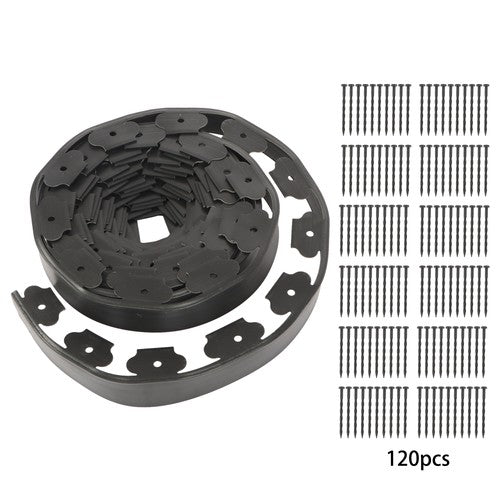 L-shaped Landscape Edging Border Kit 100' No-Dig Garden 1.5" Edge Lawn Border