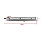 1 Pair of 14In Locking Drawer Slides Full Extension & Lock 150 lb Load Capacity