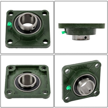 (6) UCF209-28 Solid Base Pillow Block Flange Mounted Bearing 1-3/4" Bore 4 Bolt