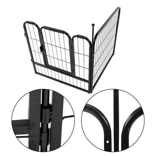 16 Panels 24x24 inch Dog Playpen Crate Fence Pet PlayPen Exercise Cage