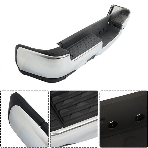 For RAM 1500 2019-2023 Complete Chrome Rear Bumper Assembly Dual Exhaust New