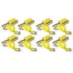 2 In x 15 Ft Ratchet Straps With J Hook 5000 Lbs Heavy Duty Tie Downs 8 Pack