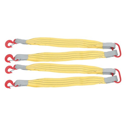 2 PCS 3.3ft Lifting Slings Straps with Hooks Two Leg Rigging Straps 4410 lbs