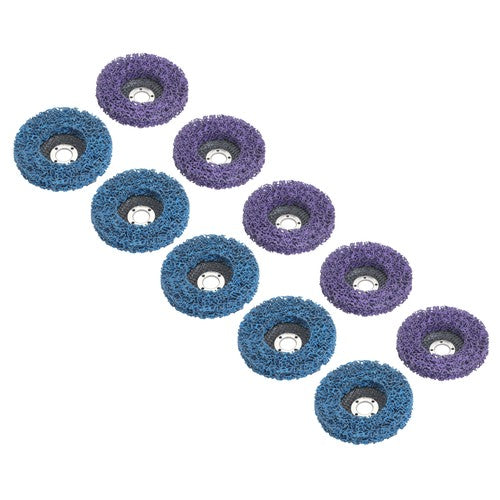 (5 pieces each in purple and blue) 10 Pack of 4' x 5/8' Diamond Discs