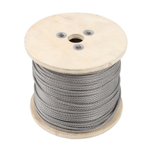 3/16In 7x19 T304 Stainless Steel Cable 500FT Wire Rope 3700lb Fracture Strength