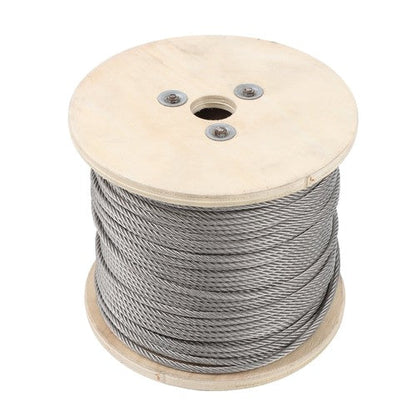 3/16In 7x19 T304 Stainless Steel Cable 500FT Wire Rope 3700lb Fracture Strength