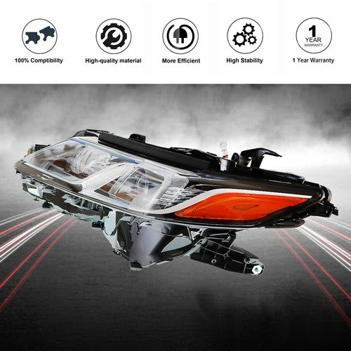 For Toyota Camry L/Le/Se 2018-2019 Headlight Lamp Black Housing Driver Left Side