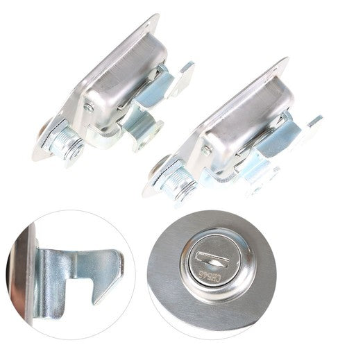 4-3/8" x 3-1/4" 2 Stainless Door Lock For RV Trailer Toolbox Handle Latch Key