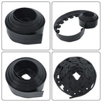 L-shaped 33FT Garden Edge Lawn Grass Stone Isolation Strip 50pc Anchoring Spik