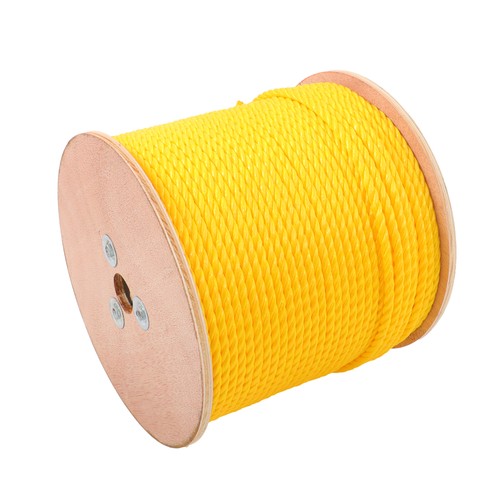 1/4" x 600' Yellow Twisted Polypropylene Rope Heavy Duty Poly Ropes For Outdoor