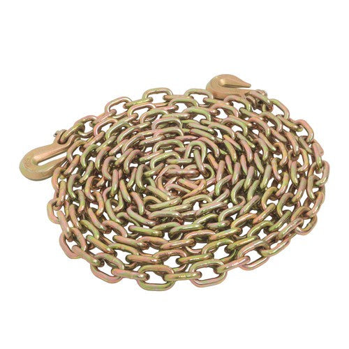 Binder Transport Chain G80 Steel 7100Lbs Tow Chain 3/8In × 20FT With Grab Hooks