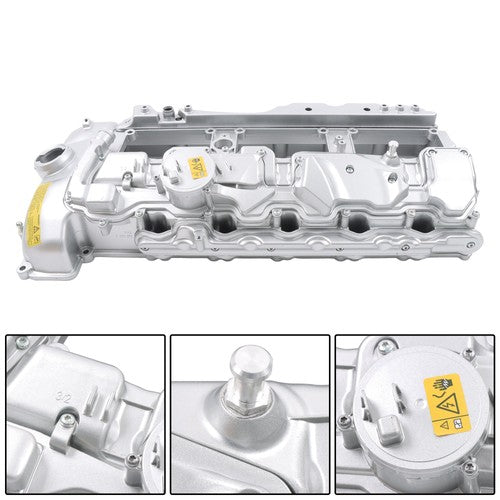 For BMW 135i 335i 535i 640i 740i X3 X5 N55 Aluminum Valve Cover w/ Gasket & Cap