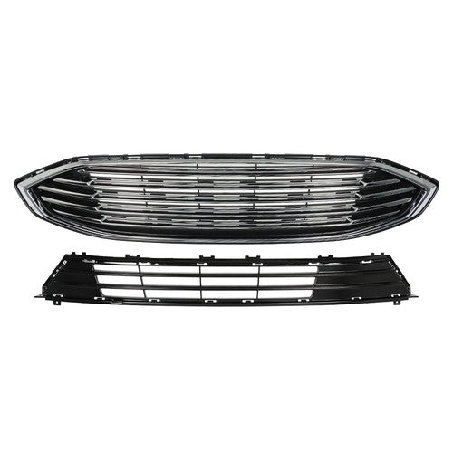 Suitable For Ford Fusion 2017-2018 Replacement Front Bumper Grille 2-Piece Set