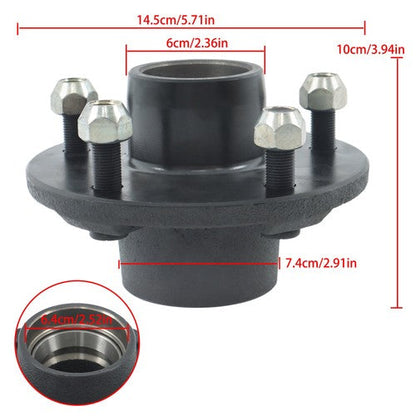 New 2 Sets Trailer Hub Kits For 3,500 lb axles 5 X 5"Bolt Circle Hub Compatible