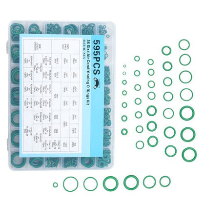 595 Pcs Metric/SAE AC O-Ring Assortment Kit 36 Size Seals 3-22mm