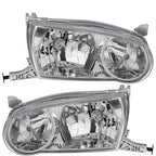 Headlights Replacement w/Corner Fit For Toyota 2001-2002 Corolla L+R Combo Set