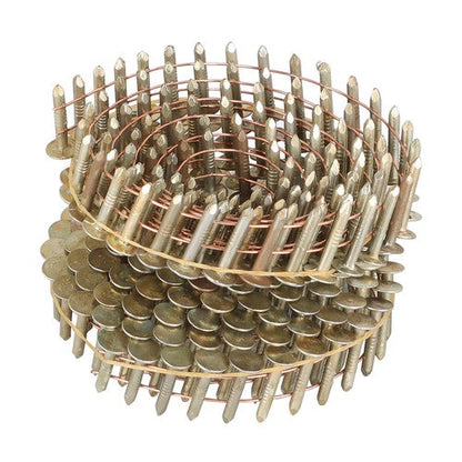 7/8" × 0.12" × 3/8" 15 Degree Galvanized Coil Roofing Nails 7200 Pack
