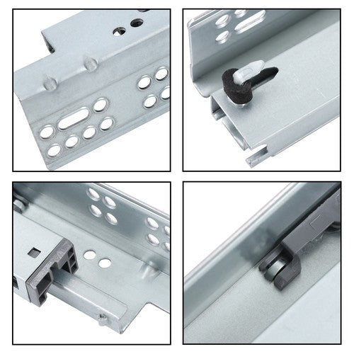 1 Pairs Undermount Drawer Slides 18 inch Undermount Soft Close Drawer Slides
