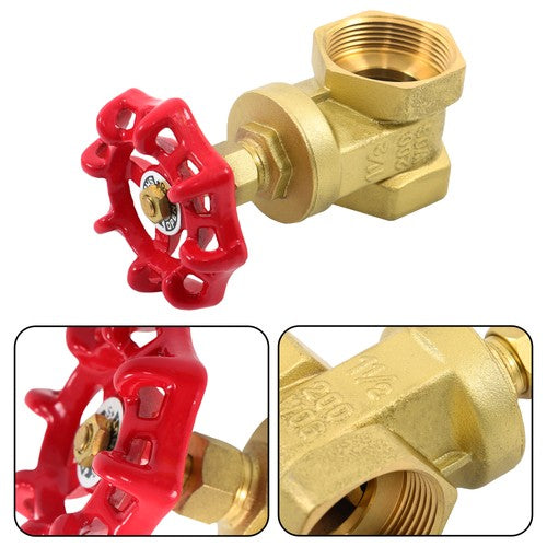 1-1/2" NPT 200psi Brass Gate Valve Rotary Globe Valve DN40 Female Threaded New