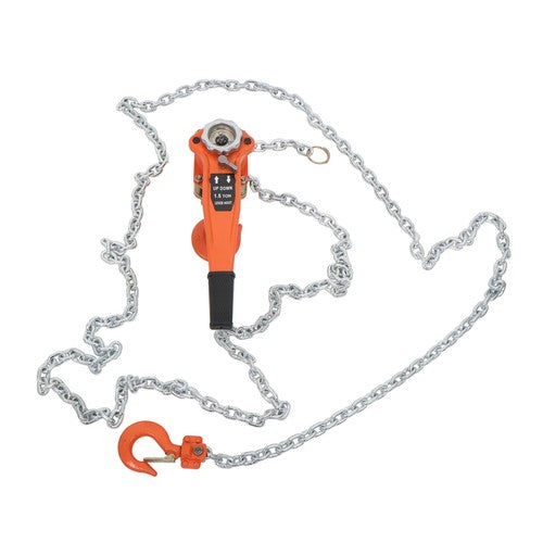 1.5 Ton Manual Lever Chain Hoist, 3300LB Capacity, 360° Hook, 20FT G80 Chain