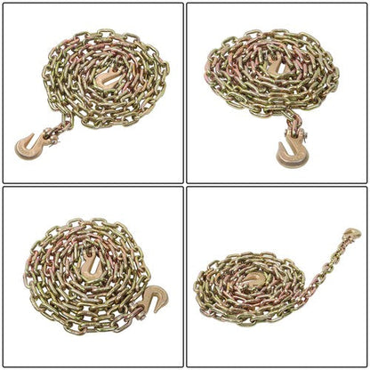 W/Clevis Hooks Transportation Bundle Chain Steel Gold 4900lbs G80 5/16in×12ft