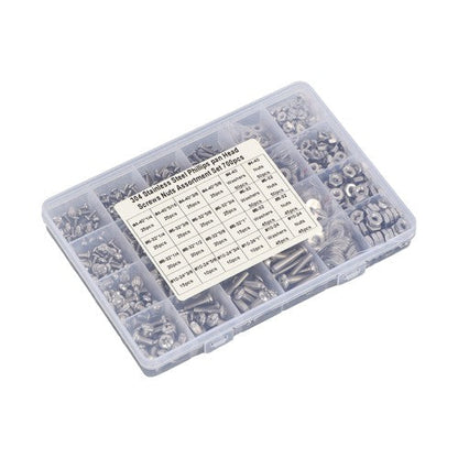 700 Pack Stainless Steel nut and bolt combination kit 4-40#6-32#8-32#10-24