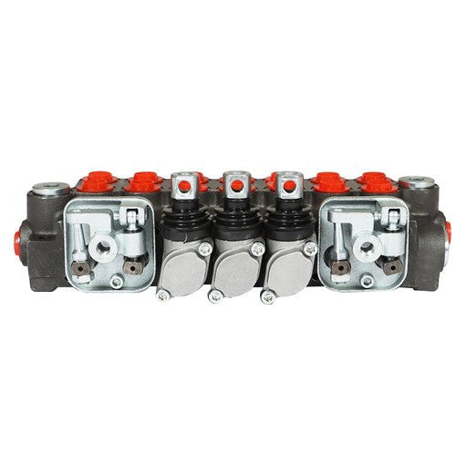 Hydraulic Backhoe Directional Control Valve w/ 2 Joysticks, 6 Spool, 11 GPM
