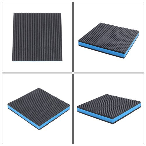 8 Pack 6"x6"x7/8" Anti Vibration Pads with Ribbed Rubber & EVA Core