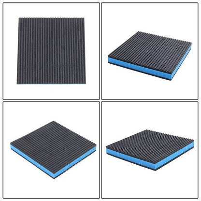 8 Pack 6"x6"x7/8" Anti Vibration Pads with Ribbed Rubber & EVA Core