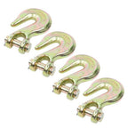 4Pcs 1/2" Clevis Grab Hook G70 Forged Steel Chain Hook Fracture Strength 48000lb