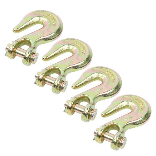 4Pcs 1/2" Clevis Grab Hook G70 Forged Steel Chain Hook Fracture Strength 48000lb