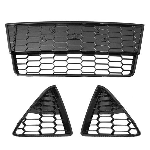 Suitable For Ford Focus S/SE 2012-2014 Front Lower Grille 3pcs ABS Plastic Black