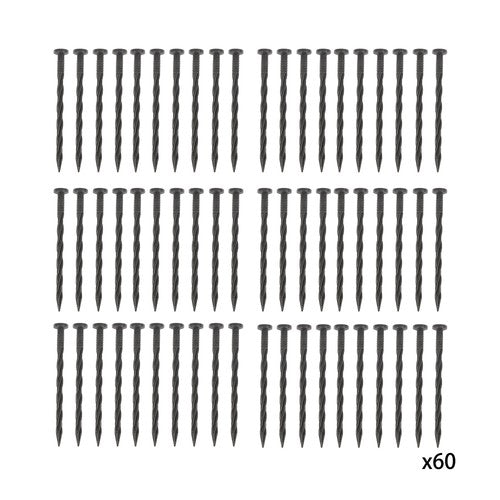 60pcs Anchoring Spik L-shaped 60FT Garden Edge Lawn Grass Stone Isolation Strip