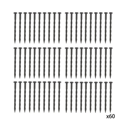 60pcs Anchoring Spik L-shaped 60FT Garden Edge Lawn Grass Stone Isolation Strip
