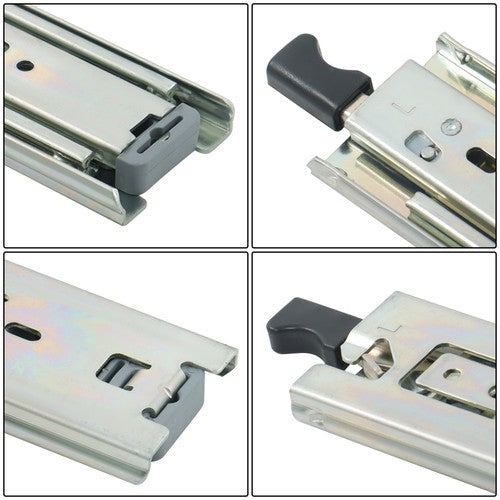 1 Pair of Locking Drawer Slides 16Inch Full Extension & Lock 150 lbs Capacity