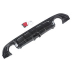 Carbon Style Rear Bumper Diffuser Lip For Infiniti Q60 2017-2022 W/LED Light