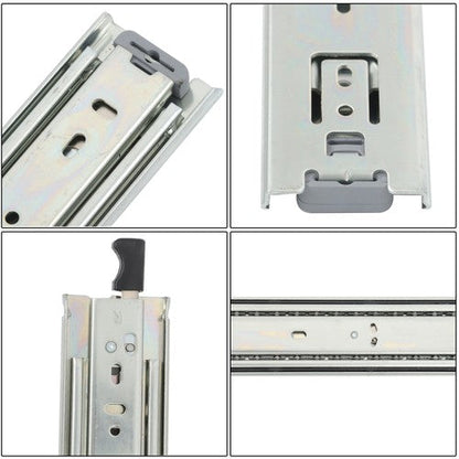1 Pair of Locking Drawer Slides 20 Inch Full Extension & Lock 150lbs Capacity