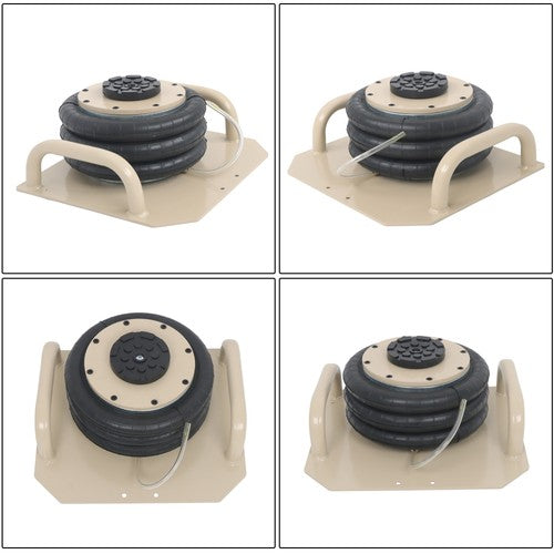 Air Jack 3 Ton/6600lbs Pneumatic Triple Bag Air Jack w/ Side Handles & Six Steel