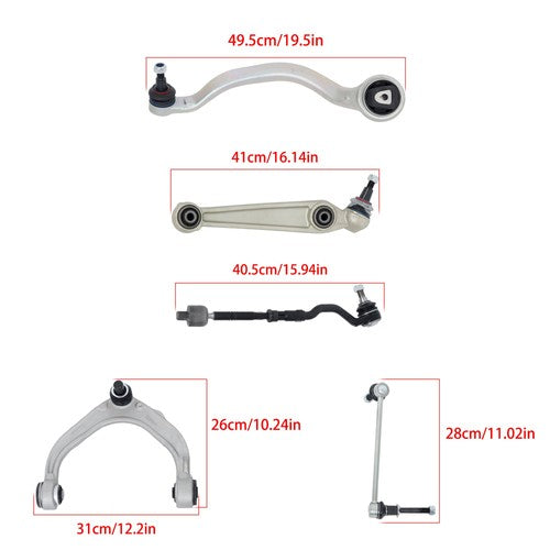 Front Control Arm Bar Link Tie Rod End Kit K620798 For BMW X5 E70 07-13 K620799