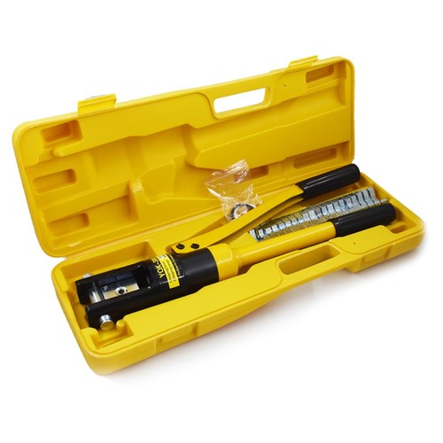 16 MT Hydraulic Wire Terminal Crimper Battery Cable Lug Crimping Tool W/Dies