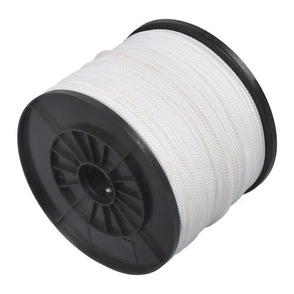 1/8 Inch Hollow Braid Polypro Rope 1000FT 350 Pounds Tensile Strength White