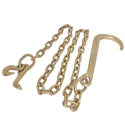 Grade 70 Wrecker Tow Chain 5/16 x 6 FT 15" Axle J Hook Hook Rollback Carrier USA