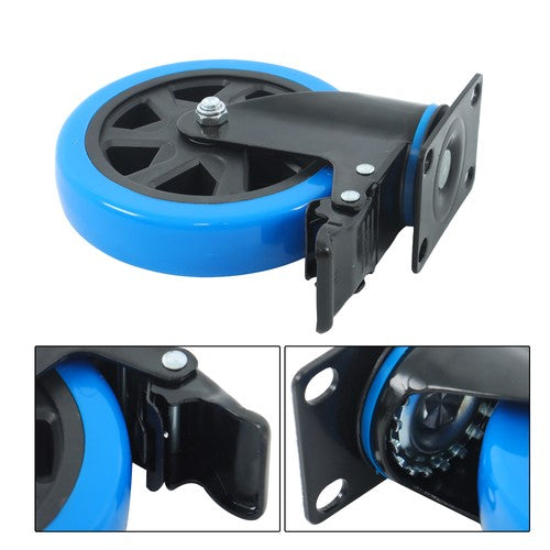 6 Inch Swivel Caster Wheels, Casters Set of 4 Heavy Duty with Brakes