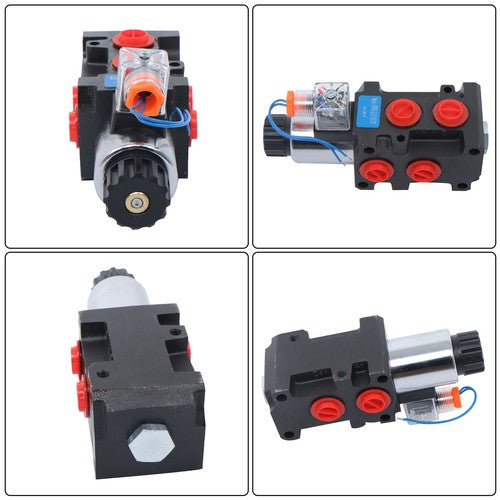 13GPM Hydraulic Adjustable Variable Flow Control Valve 6 Port 12V DC New