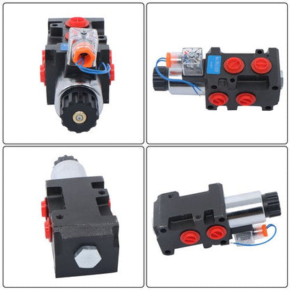 13GPM Hydraulic Adjustable Variable Flow Control Valve 6 Port 12V DC New