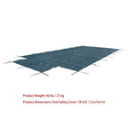 Inground Pool Cover Safety Fits Rectangle Swimming Pool Mesh Solid Pool