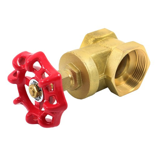 1-1/2" NPT 200psi Brass Gate Valve Rotary Globe Valve DN40 Female Threaded New