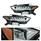 Fit For Nissan Maxima 2019 2020 2021 Front LED 1 Pair Headlights Assembly Set