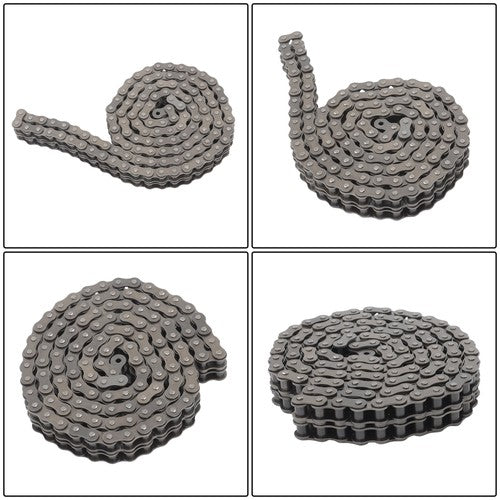#80-2 Duplex Double Strand Roller Chain x 10 feet + 2 Connecting Links